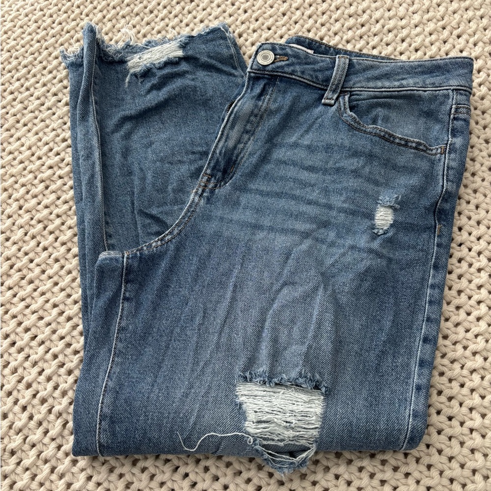 💙 EUC SO High Rise Straight Cropped Jeans
